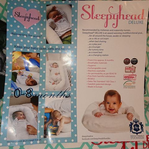 Sleepyhead deluxe babynest litebrukt