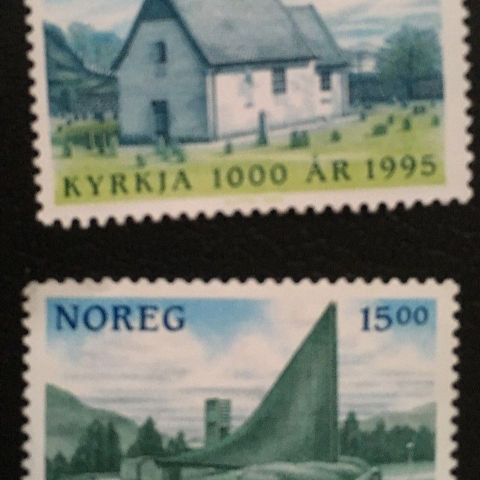 Norge 1995 Kirke i 1000 år NK 1230 og 1231 Postfrisk