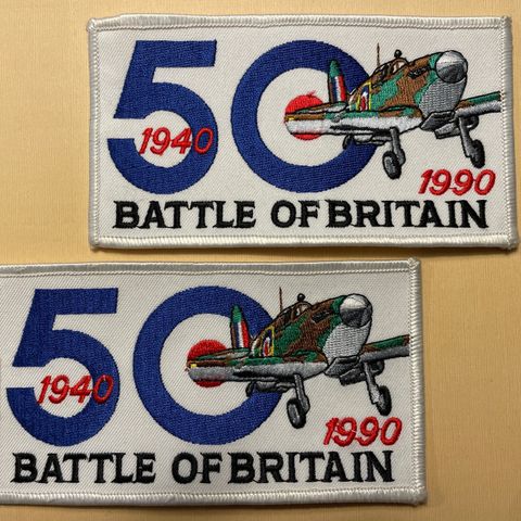 Battle of Britain 50 år 1940 - 1990 tøymerker