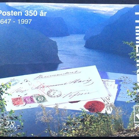 Norge 1995 FH 87 Frimerkehefte Posten 350 med Svalbardmk NK 1238-1245 Stemplet