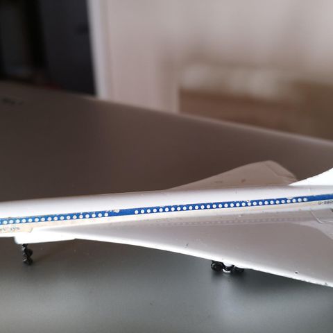 Gammel CORGI metall modell. Made in Gt Britain.  Concorde. British airways.