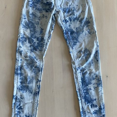 Kul jeans  - batikk mønstret str. 134