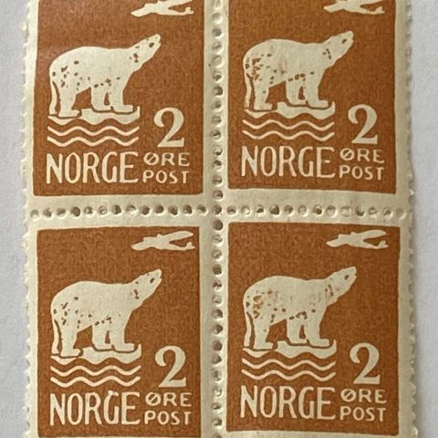 Norge 1925 Polmerker NK 130 4-blokk Postfrisk