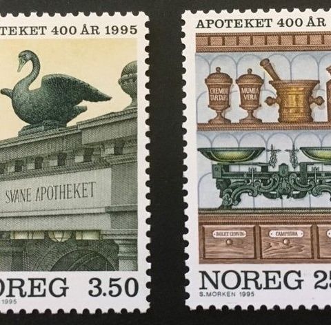 Norge  1995   Norsk apotekfarmasi 400 år   NK 1221-1222  Postfrisk