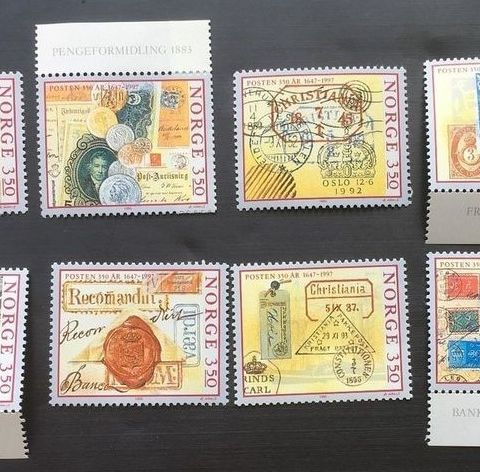 Norge 1995 Posten 350 år I NK 1238-1245 Postfrisk