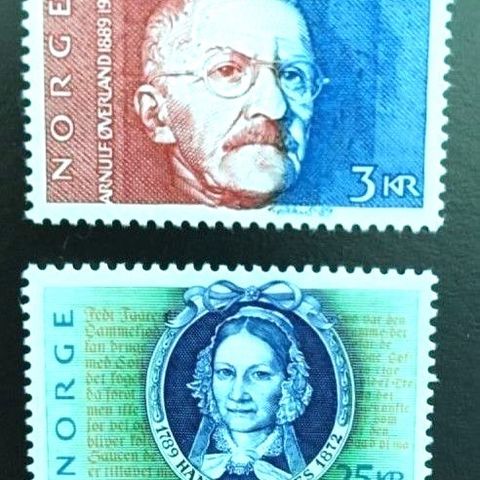 Norge 1989 Personjubileer 1989, NK 1080 og NK 1081. Postfrisk