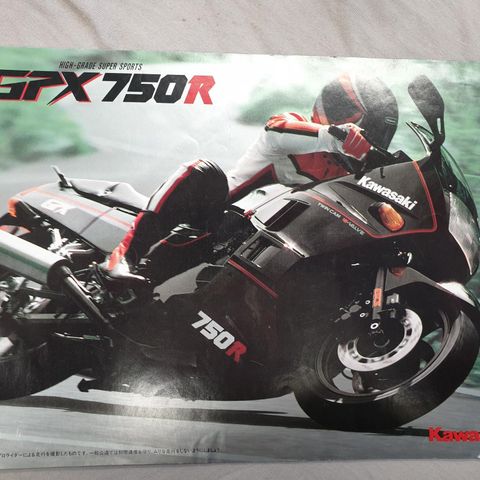 Kawasaki GPX 750 R mc Brosjyre