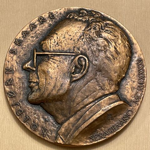 Kolbjørn Skaare medalje numismatiker Kongelige Mynt Øyvind Hansen