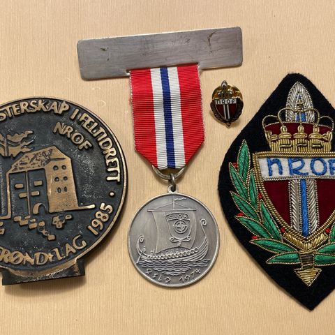 NROF Norsk Reservistforbund medalje tøymerke pin og minnesak