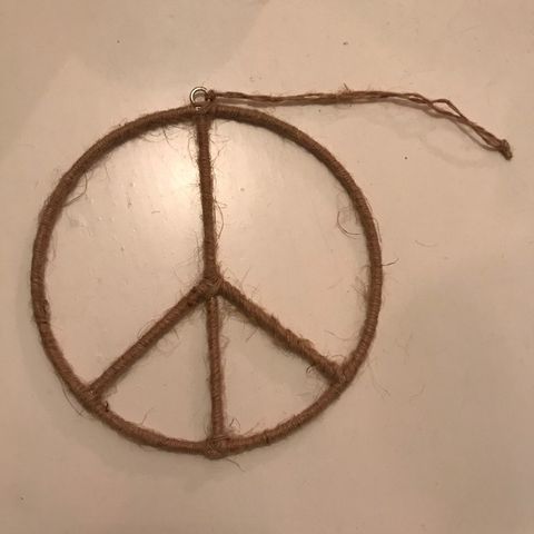 Peace fredsymbol veggpynt