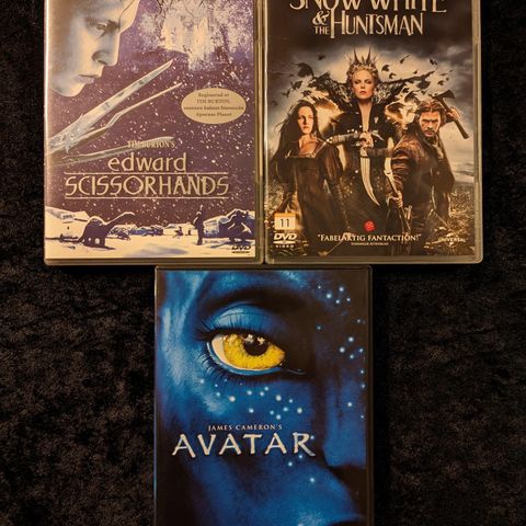 Avatar, Edward Scissorhands og Snow White and the Huntsman