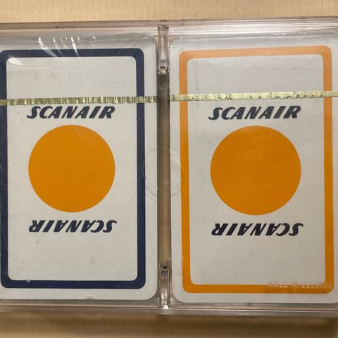 Scanair charterselskap SAS - 2 ubrukte kortstokker i original boks