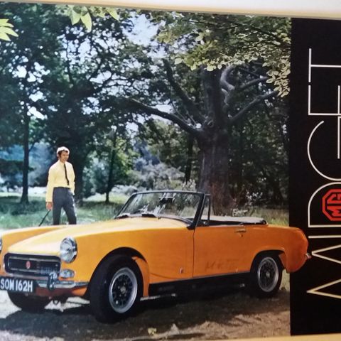 1970 MG Midget -brosjyre.
