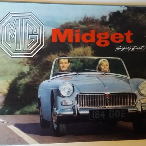 MG MIDGET -brosjyre.