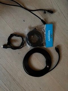 HDMI kabler 5 meter,  3d, 3 meter, 1,5 meter og 0,5 meter
