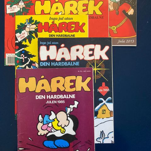 Hårek Den Hardbalne Julehefter fra 1984 - 2020