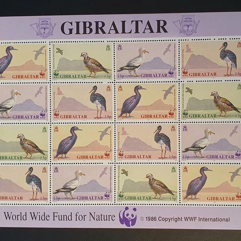 Gibraltar AFA 618-21 ** Postfrisk ark