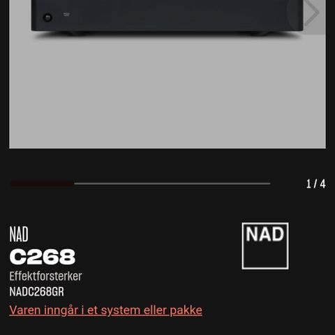 Nad c268 vurderes solgt.