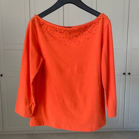 Oransje genser med stretch og strass / fra Votre Nome / str S