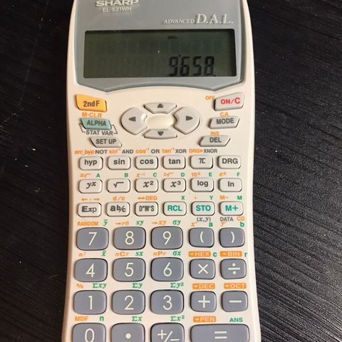 Sharp el-531wh kalkulator