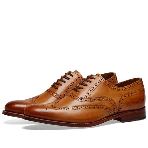 Grenson Dylan Brogues Tan Calf Leather herresko 41 (ny pris!)