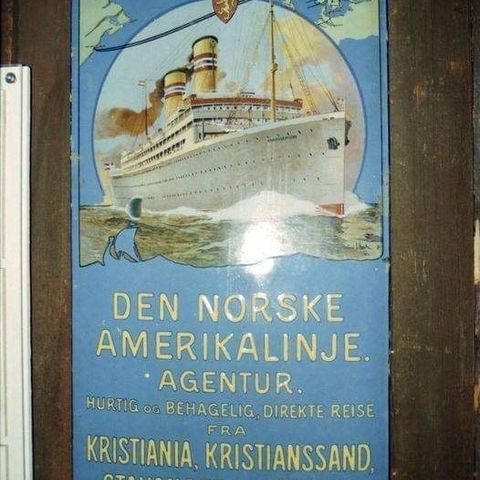 Den Norske Amerikalinje - NAL skilt / reklameskilt - Effekter