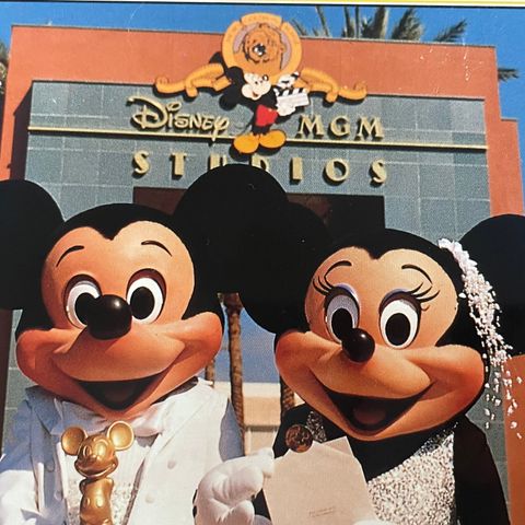 Postkort fra 1992 - Disney MGM Studios. Mikke Mus og Minnie Mus