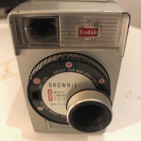 Kodak Brownie 8 Movie Camera f/ 2.7 Made in U.S.A.
