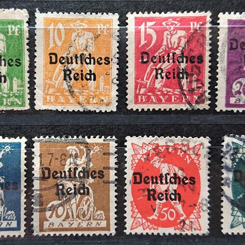 TYSKLAND: Das Reich, 1920,  AFA 120-27, stempla / T1-331  x