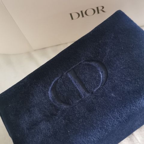 Mørkeblå Dior sminkebag/clutch