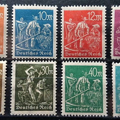 TYSKLAND: Das Reich, 1922-23,  AFA 238-245, hengsla / T1-340  .x