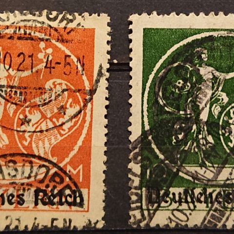 TYSKLAND: Das Reich, 1920,  AFA 136-138, stempla / T1-127  .x