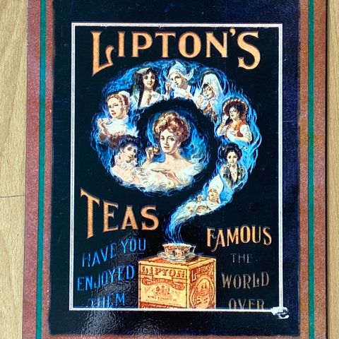 Lipton's Tea skilt i metall
