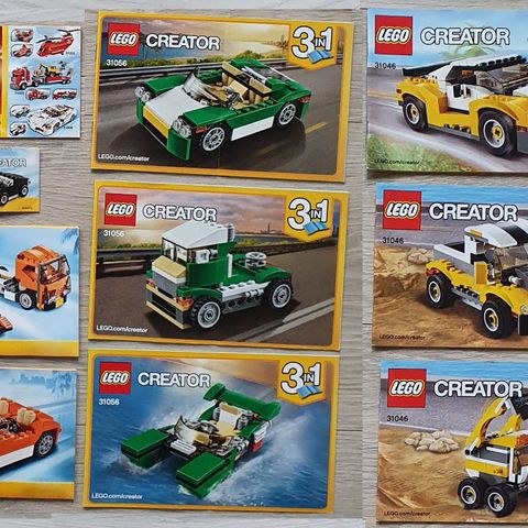 Lego Creator - 9 komplette sett til salgs