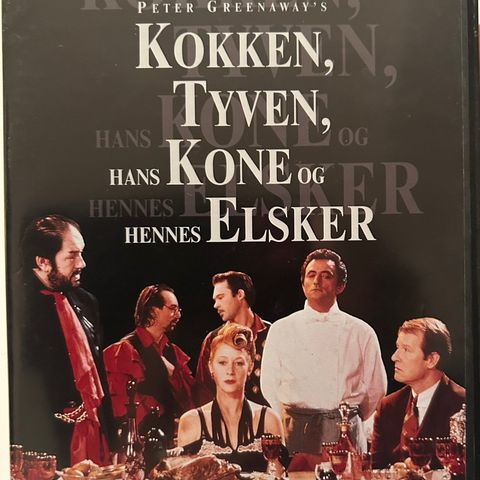 dvd film Kokken, tyven, hans kone og hennes elsker av Peter Greenaway