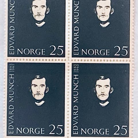 Norge 1963 Edvard Munch    NK 545  4-blokk Postfrisk