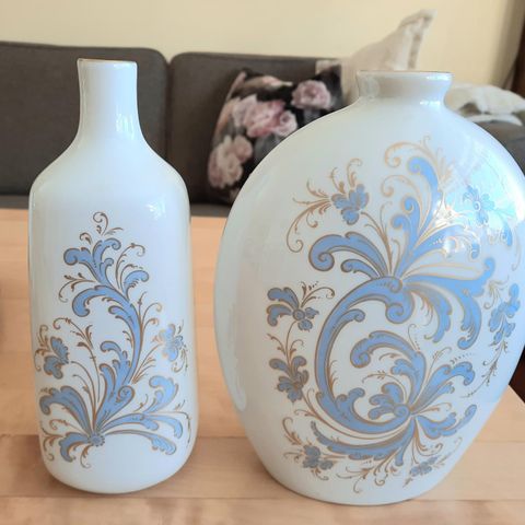 2 flotte vaser fra PP,  i mønsteret Seljord, selges.