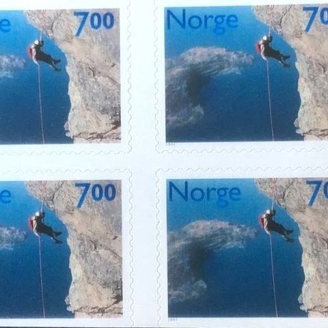 Norge 2001 Aktiv fritid NK 1425 1/2 hefte Postfrisk