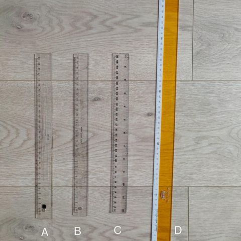 Diverse linjaler - 50 cm og 30 cm