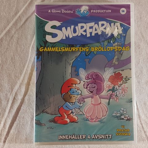 Smurfene 14 DVD ny forseglet norsk tale