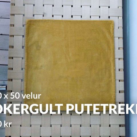 Okergult putetrekk