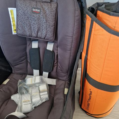 UTLEIE utstyr til reise med barn: Prampack, Two Way, Car seat travel bag