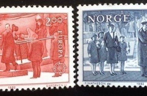 Norge 1982. Europa XIV Historiske begivenheter. NK 915 og 916. Postfrisk