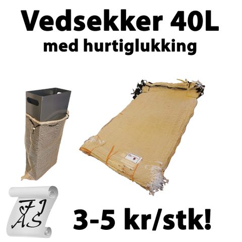 Vedsekker 40L!