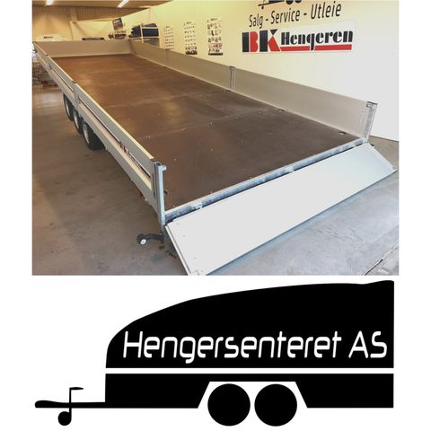 Tilhenger / Stor / Varehenger / Innv. mål / 7,5m x 2,47m / Kr. 114.624,- +mva