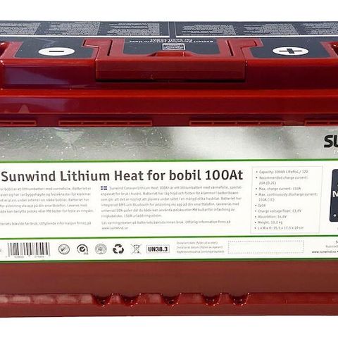 Lithiumbatteri 100 Ah 150 BMS Heat Bluetooth Bobilbatteriet