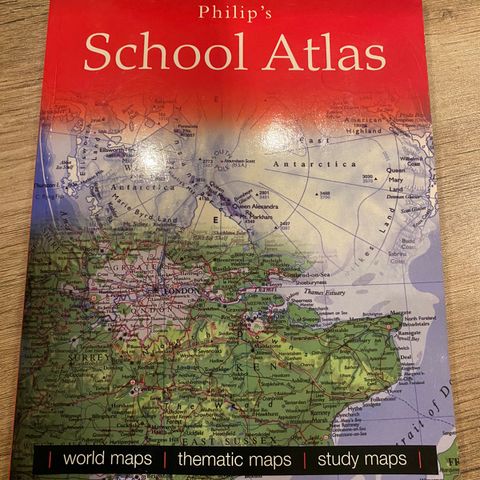 Engelsk school atlas/ verdenskart