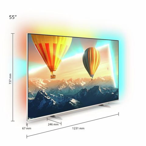 55’’ SmartTV Philips 4K LED TV med Ambilight og Dolby Atmos