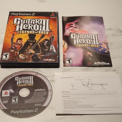 Guitar Hero 3 : Legends of Rock - til Playstation 2 (PS2, amerikansk)