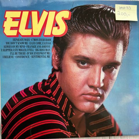 Elvis Presley - Engelske LP'er med litt uvanlig cover